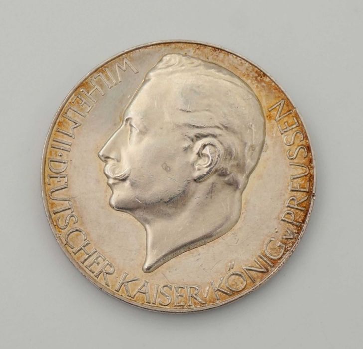 Медаль "Вильгельм II" Германия первая мировая. Серебро.