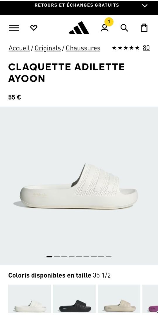 Стильні шльопанці шльопки слайдери  від Adidas Adilette ayoon