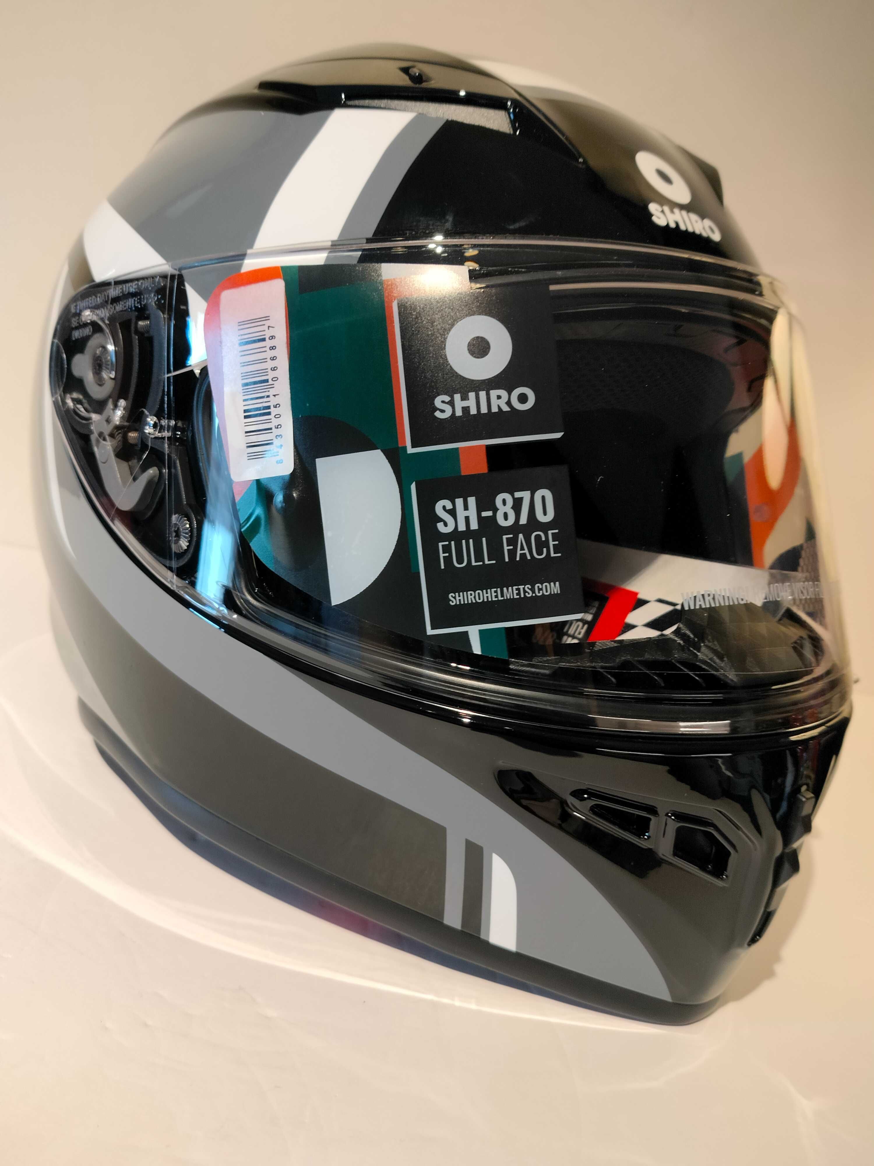 Capacete integral Shiro SH-870 mota scooter novo