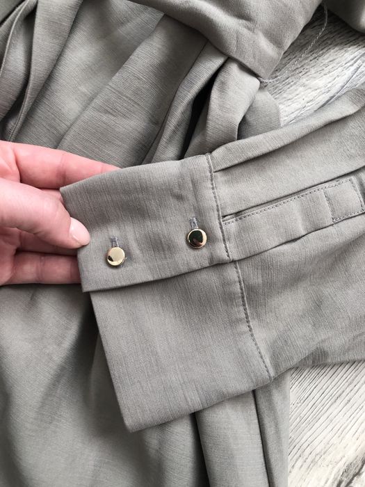 Платье рубашка хаки H&M вискоза плюс сайз платье плаття рубашка хакі