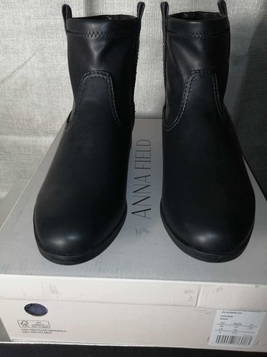 ANNA FIELD Nowe Botki Damskie Eu 37 Oryginalne Buty Czarne