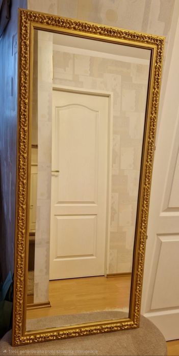 Lustro w złotej ramie Accent by nielsen  45x110 cm pionowe/poziome