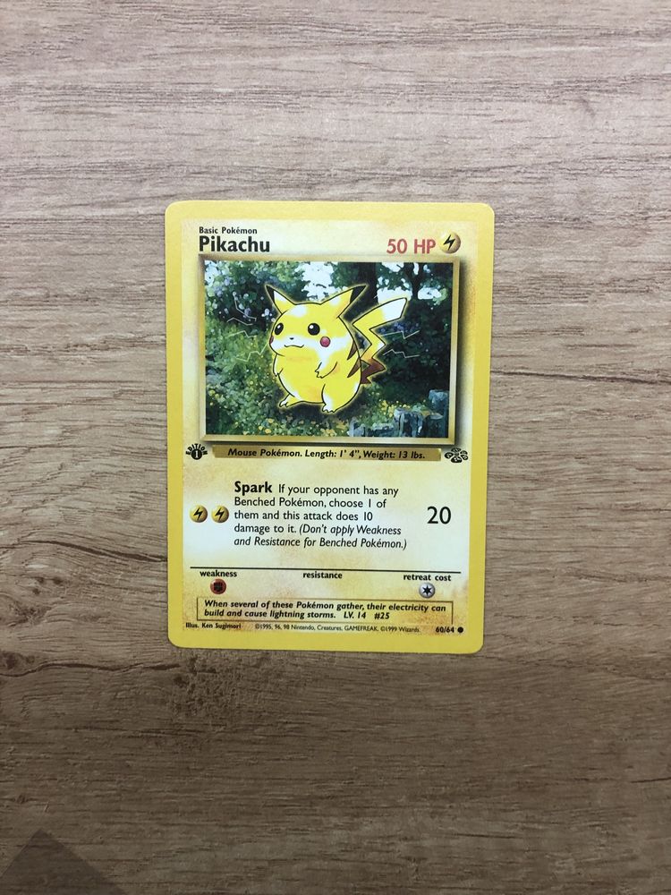 Karta Pikachu first edition jungle 60/64