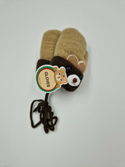 iEasey Urocze dziecięce zimowe ciepłe rękawiczki na sznurku 0-3