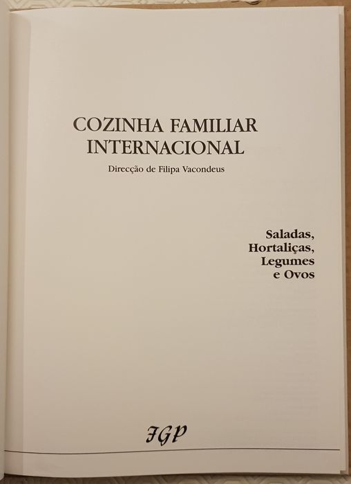 Cozinha familiar internacional  de Filipa Vacondeus - 5 livros novos