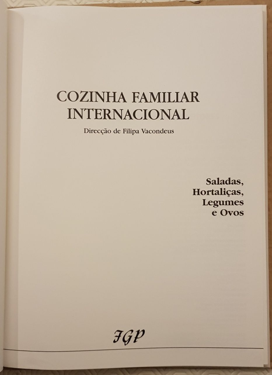 Cozinha familiar internacional  de Filipa Vacondeus - 5 livros novos