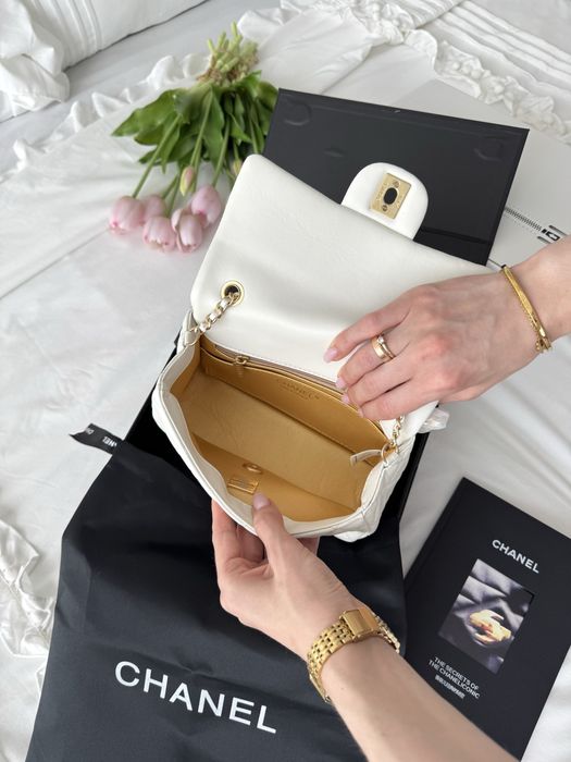 Сумка Chanel шкіра | біла