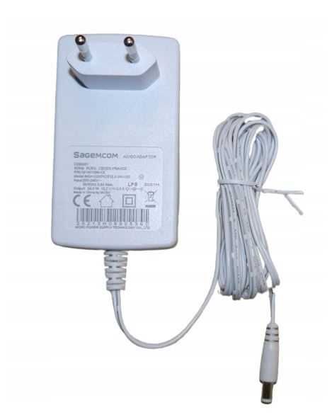 Zasilacz sagemcom 12V 2A 24W wtyk 5,5x2,1 mm biały