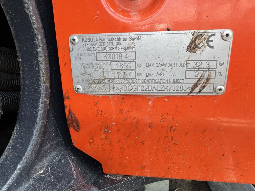 Kubota KX019-4 Pierwszy właściciel kpl łyżek