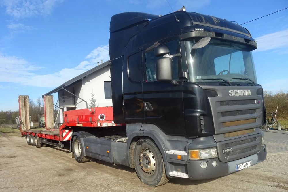 Scania 5  Ciągnik siodłowy SCANIA+naczepa nieskopodowziową MAN IVECO VOLVO DAF