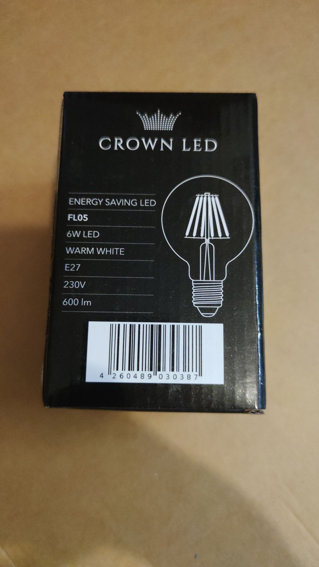 Żarówka LED E27, ciepłe światło, 6W
