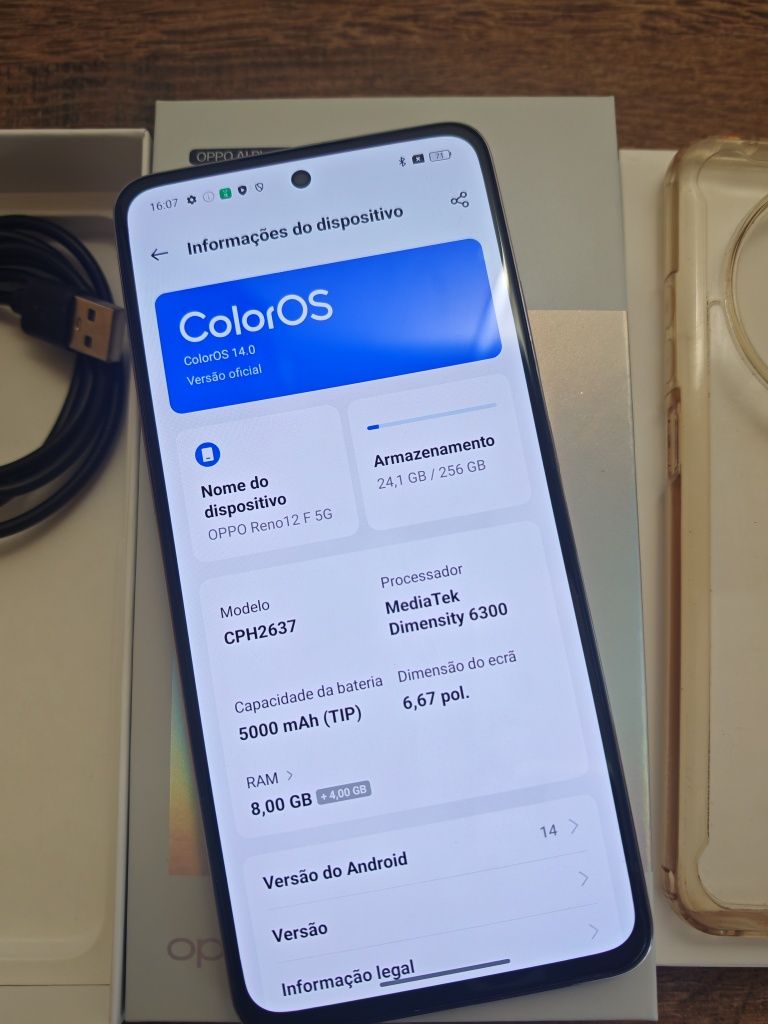 OPPO Reno 12 F 5G 8GB/256GB Laranja Dual Sim Seminovo C/Garantia