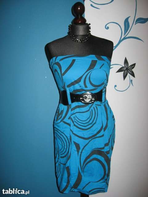 Sukienka lub tunika niebieska wygodna elegancka