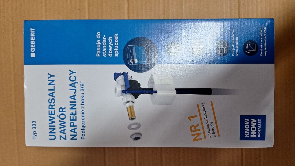 Zawór napełniający GEBERIT - uniwersalny (nowy)