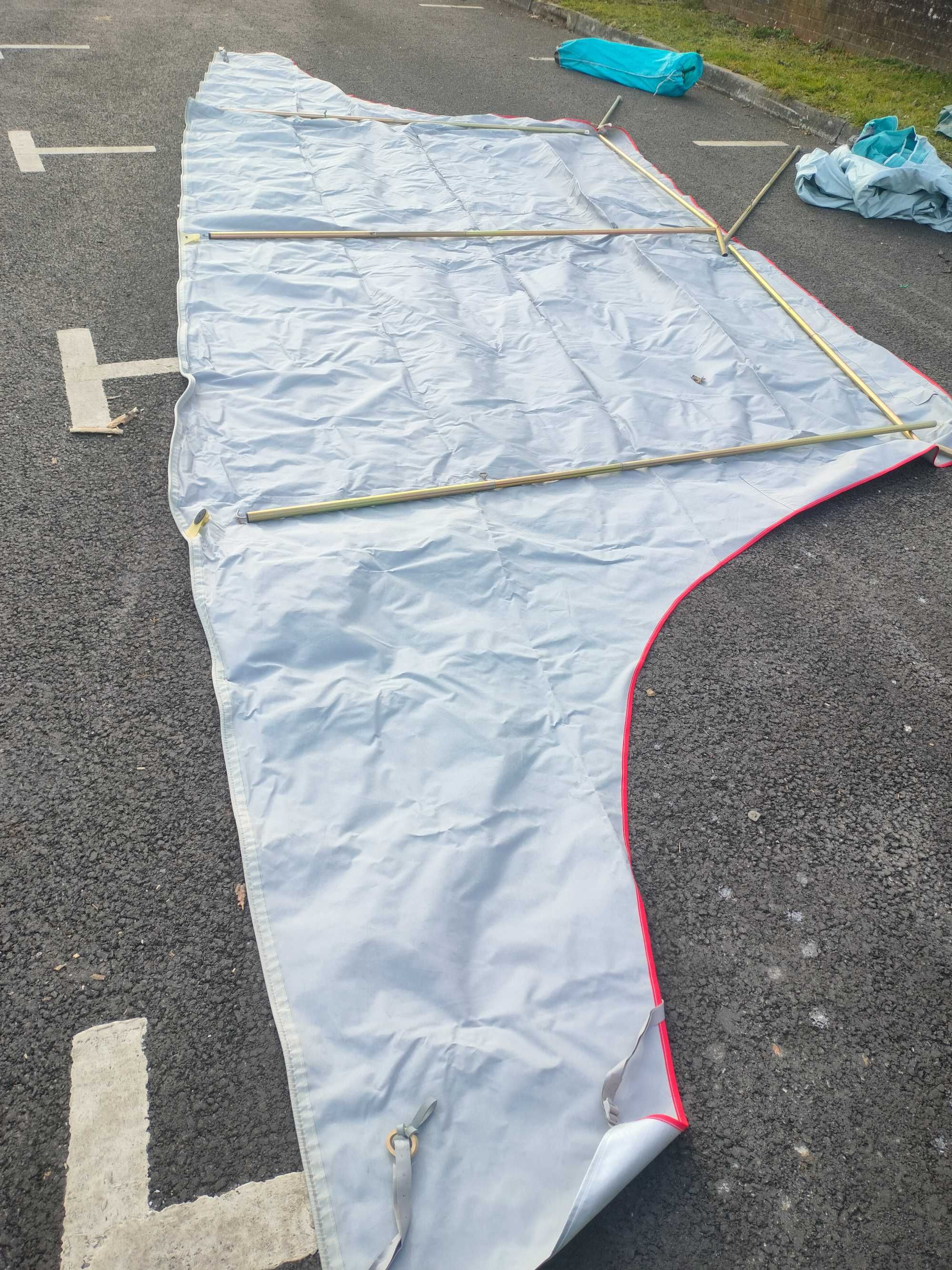 Zadaszenie przedsionek przyczepy kempingowej 420x240 cm osl sloneczna