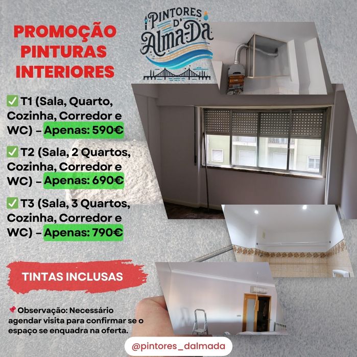 Pintura reparação profissional interior exterior fachada portas outros