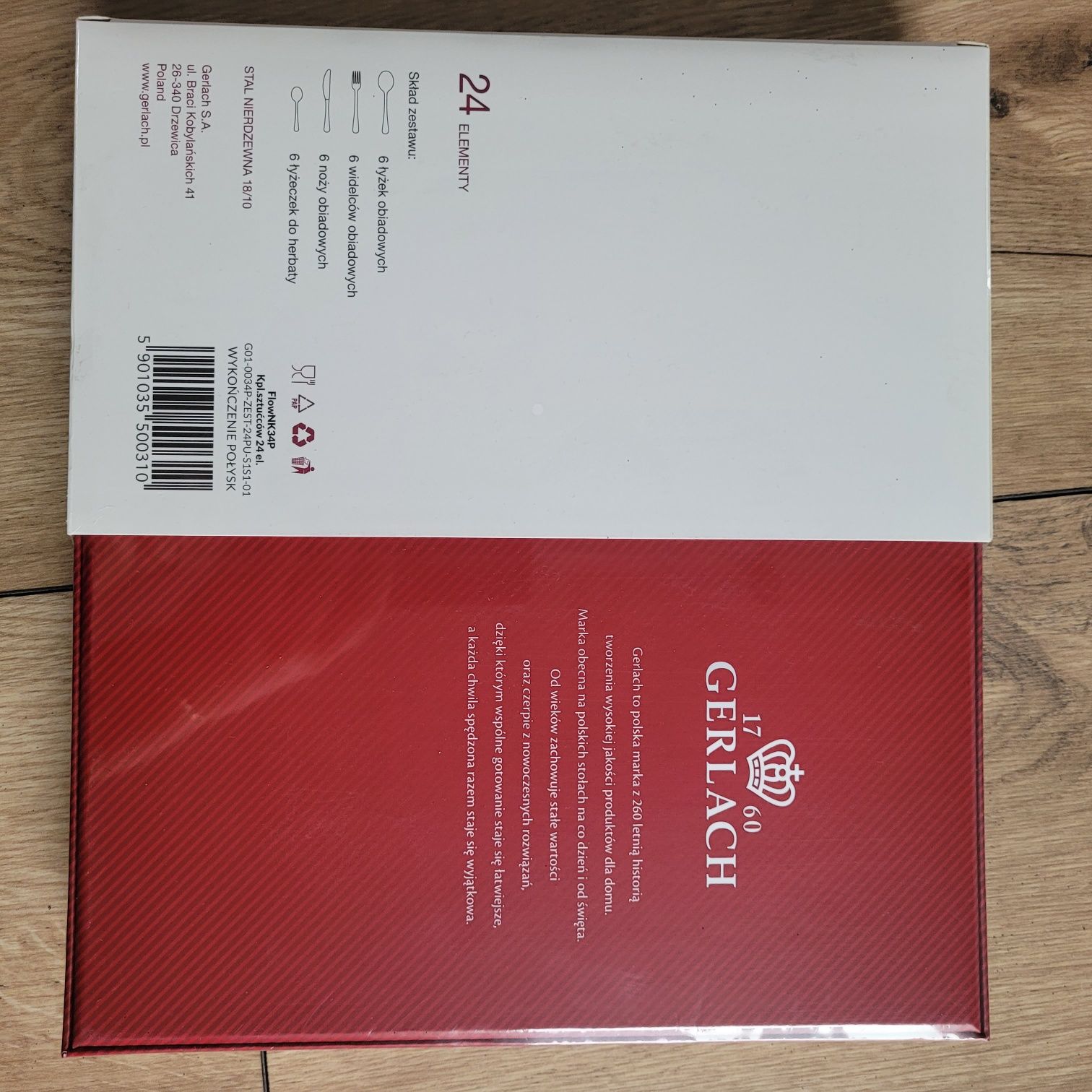 Gerlach Flow komplet sztućców 24 elementy na prezent