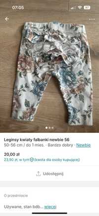 Getry legginsy  kwiaty newbie 56