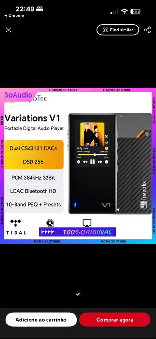 Vendo DAP Tempotec Variations V1 Novo