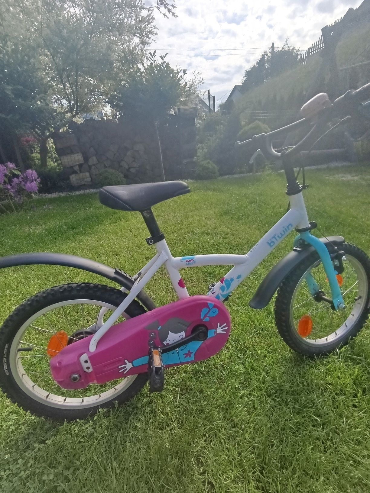 Rowerek rower dziecięcy dla dziewczynki b'twin koła 16'' Decathlon