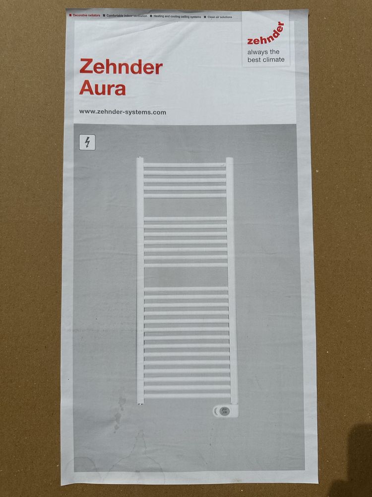 Grzejnik elektryczny Zehnder Aura 300W 86x40