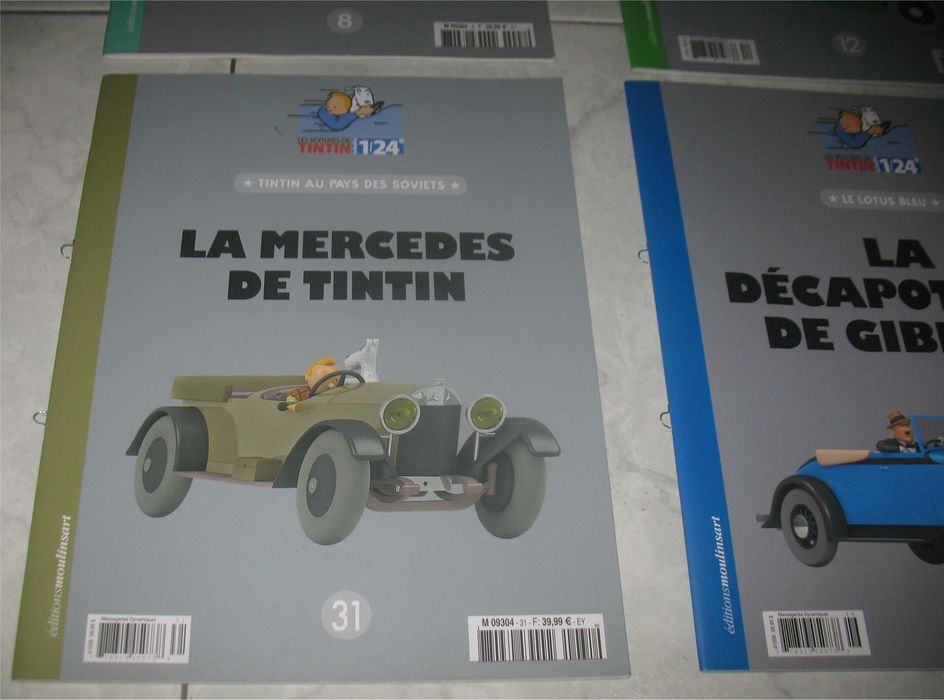 Lote de 4 Fascículos - Les Voitures de Tintin (1/24)