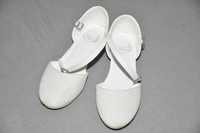 Dziewczęce buty buciki na Komunię dla dziewczynki Białe rozmiar 33