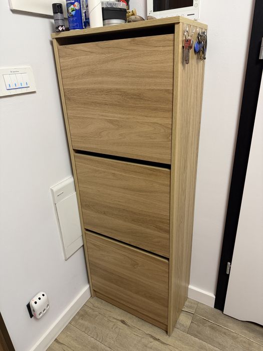 Bissa szafka na buty 3 przegrody imitacja dębu