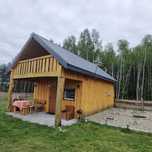 Całoroczny domek nad stawem