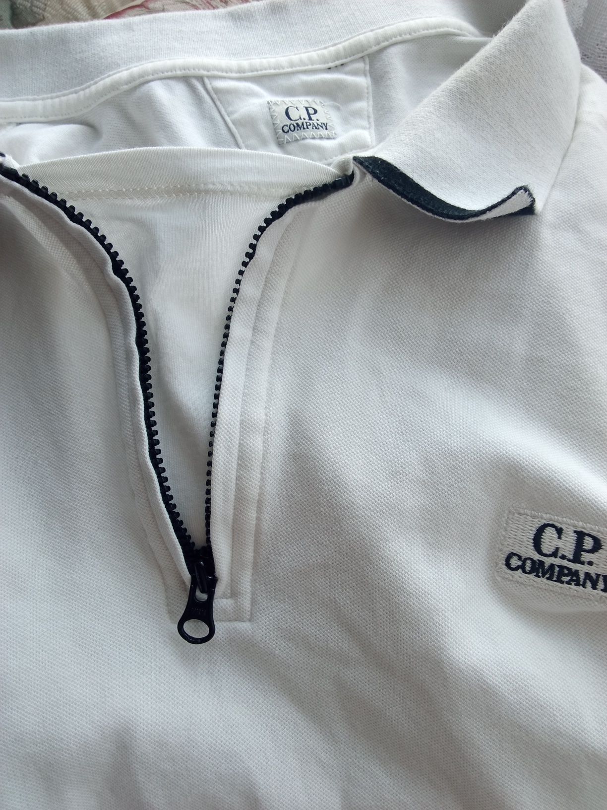 Biała koszulka polo C.P. Company