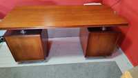 Solidne, ciężkie biurko drewniane