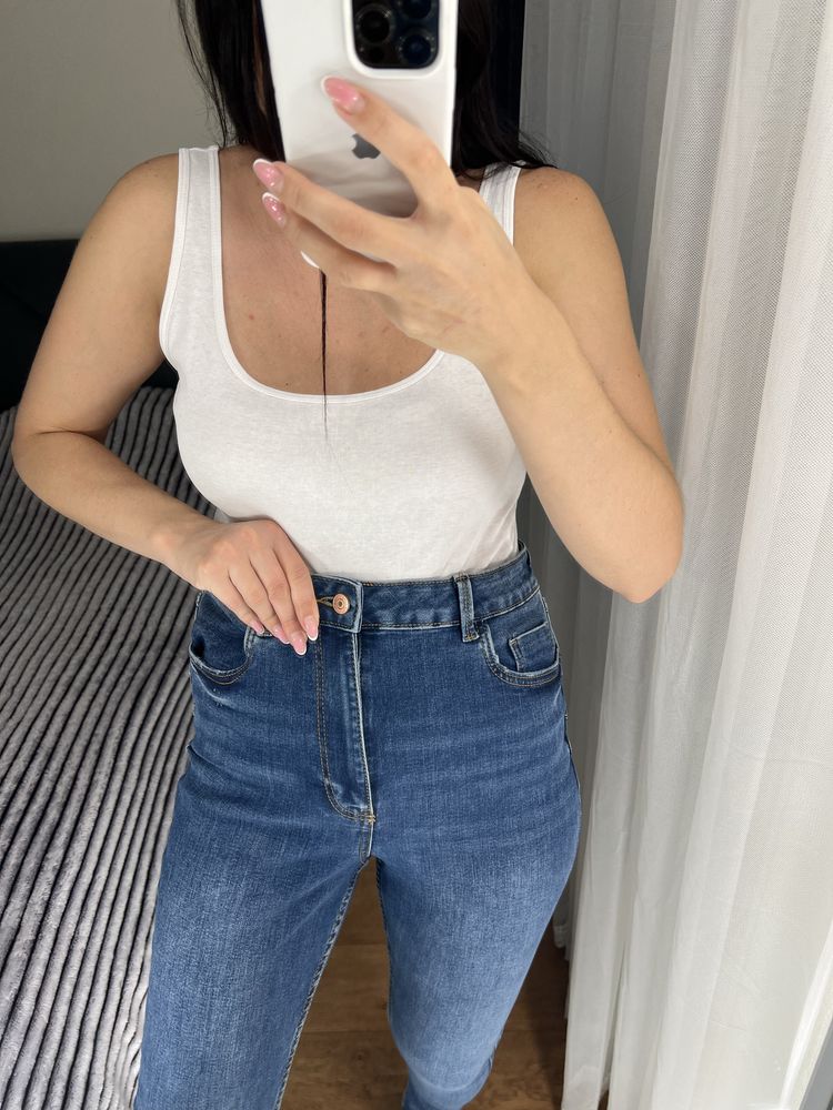 14 розмір якісні джинси скінні skinny висока посадка тягнуться