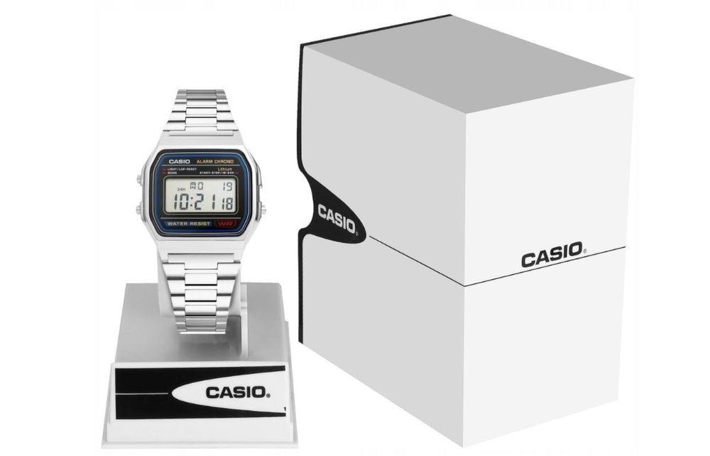 Годинник Casio A158WA-1/Оригінальний годинник Casio/Чоловічий годинник
