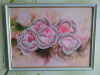Картина вышитая чешским бисером "Розы"