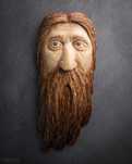 Rzeźba woodspirit, twarz, duch Bieszczadów