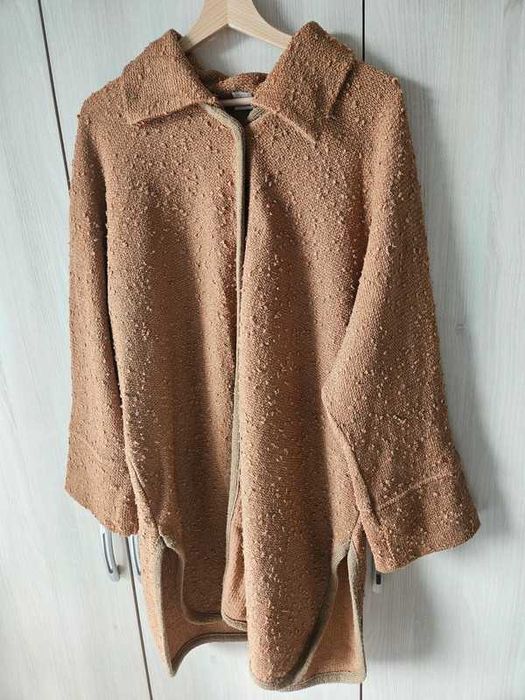 Karmelowy sweter rozpinany kardigan rozmiar XL