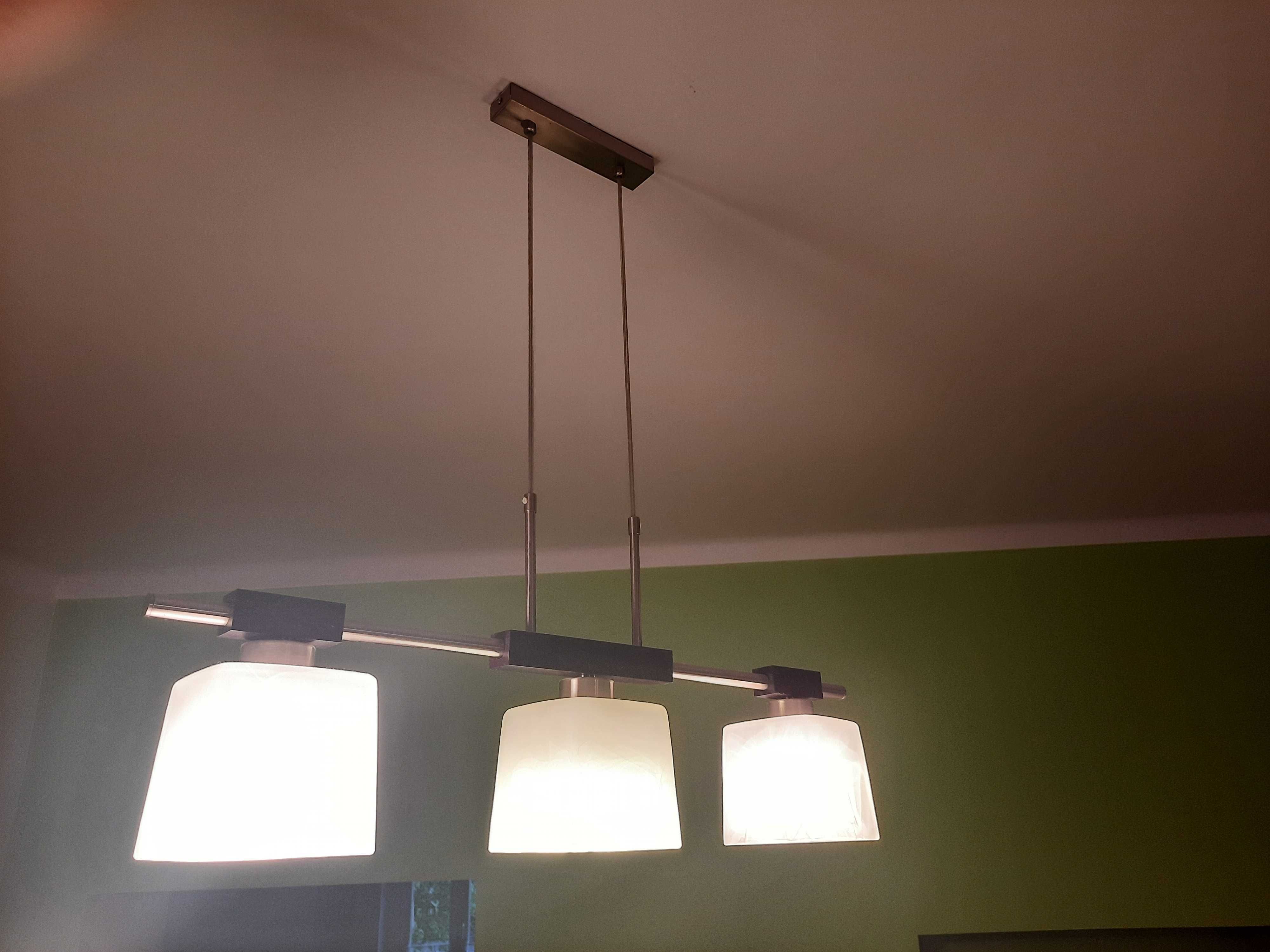 lampa wiszaca zyrandol Alfa Rossi 3xE27 typ 11403, 3 klosze (satyna)