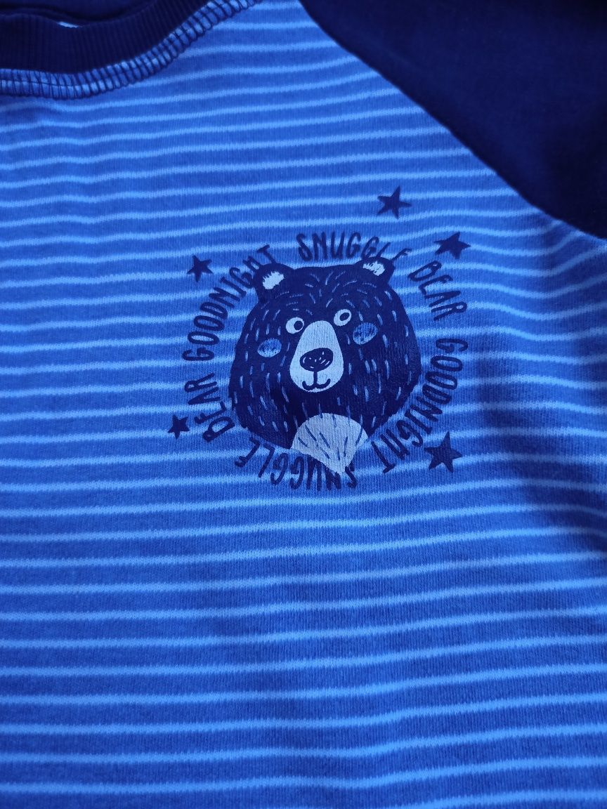 98 104 C&A Palomino piżama dwuczęściowa chłopiec paski niedźwiedź
