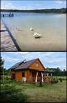 Kinice domek drewniany nad jeziorem wynajem. Całoroczny. Klimatyzacja.