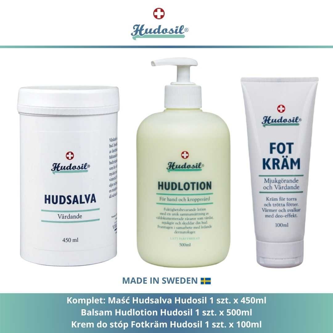 Hud Salva 450ml, Hudlotion 500ml, Fotkräm 100ml Oryginalne ze Szwecji