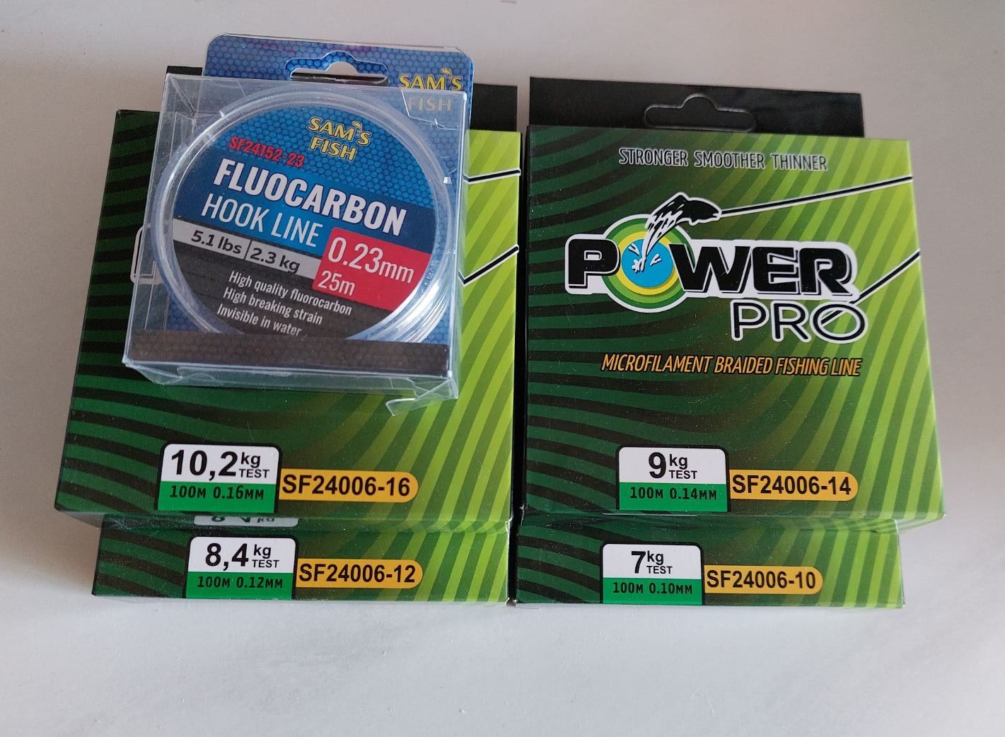 Волосінь Sams Fish/ Шнур Power Pro
2. Шнур Powe