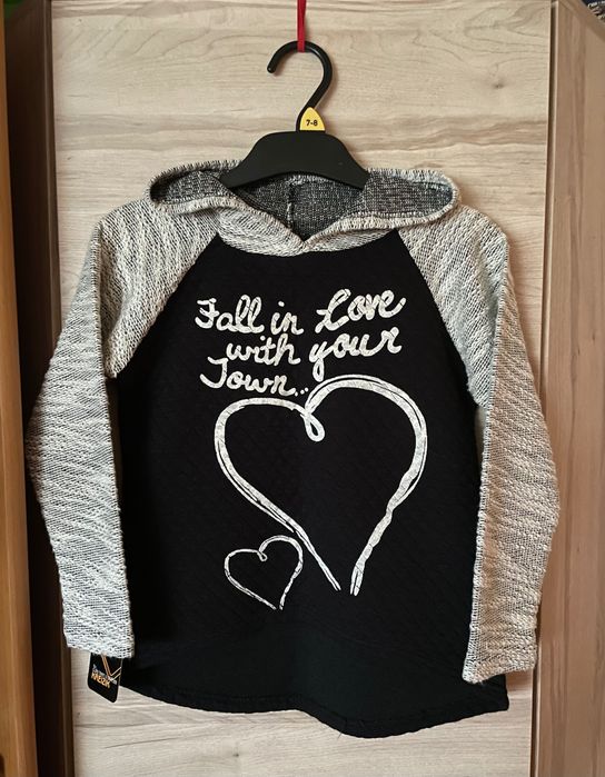 NOWA Bluza dziewczęca pikowana z długim rękawem rozmiar 122 cm