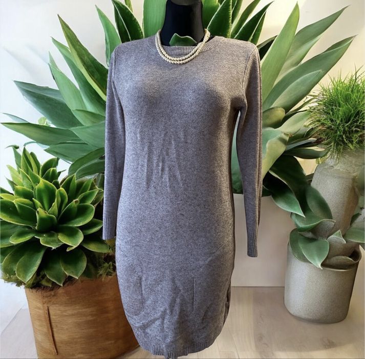 Sukienka swetrowa długi sweter kardigan na zimę N Everyday kieszenie