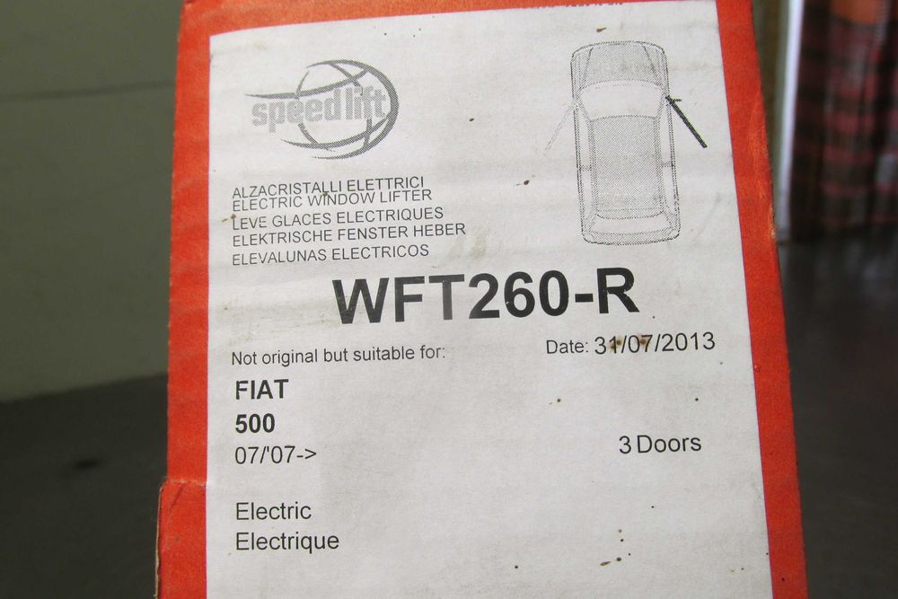 Podnośnik elektryczny szyby przedniej Fiat 500 prawa strona WFT260-R