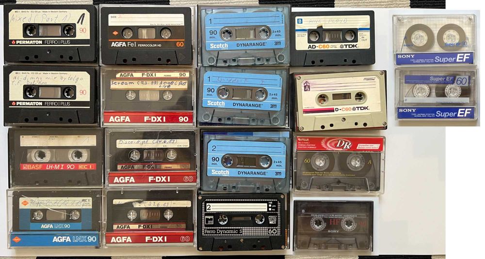 Diferente cassetes Type I Normal para gravação