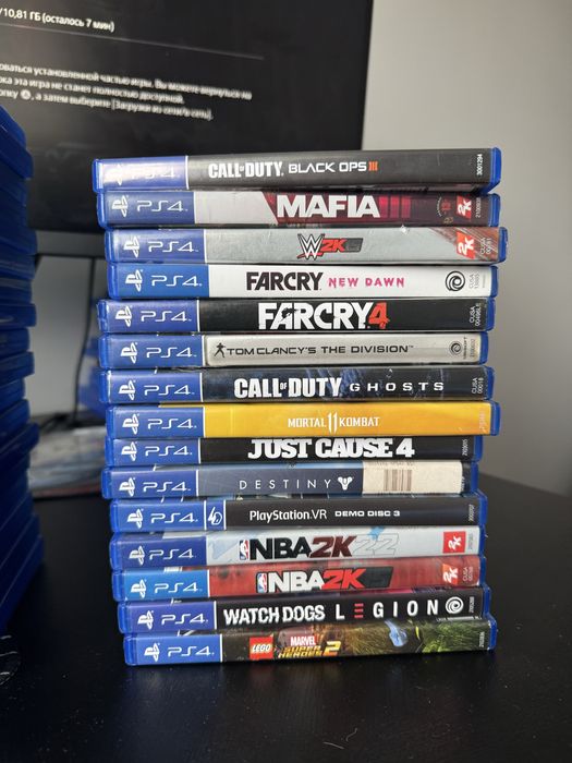 Диски для playstation 4/5 . PS4. Mortal combat, Tekken, Mafia