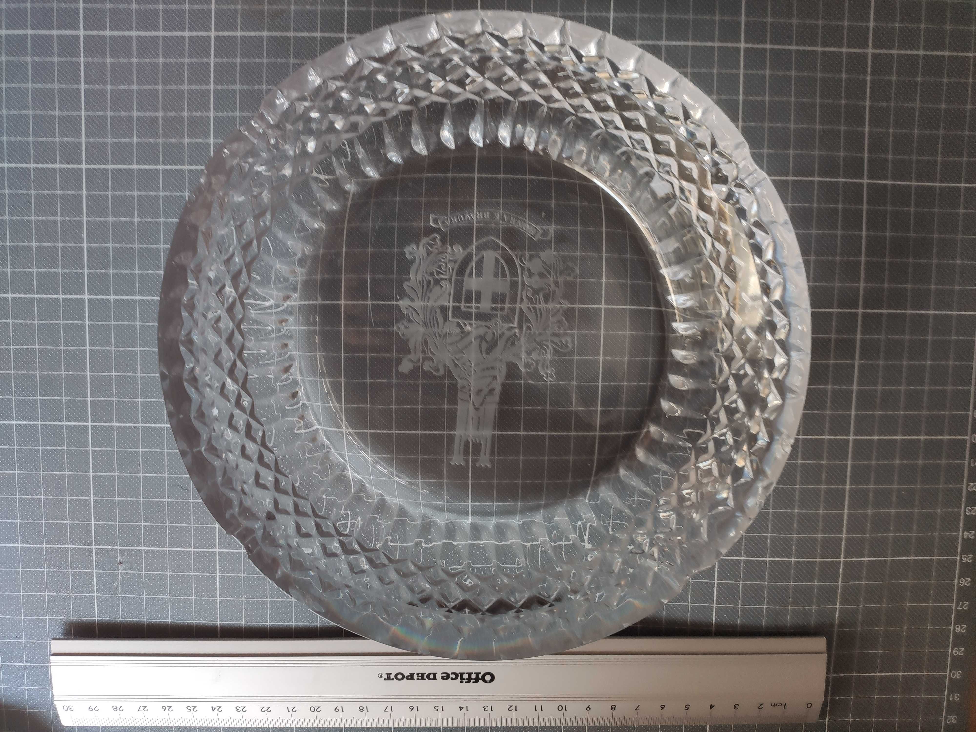 Cinzeiro  de cristal com brasão da Região Militar do Norte (22 cm)