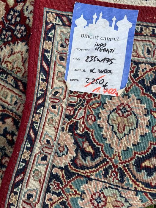 Dywan Wełniany Ręcznie Tkany Perski Indo Herati 235x175 sklep 10 tys