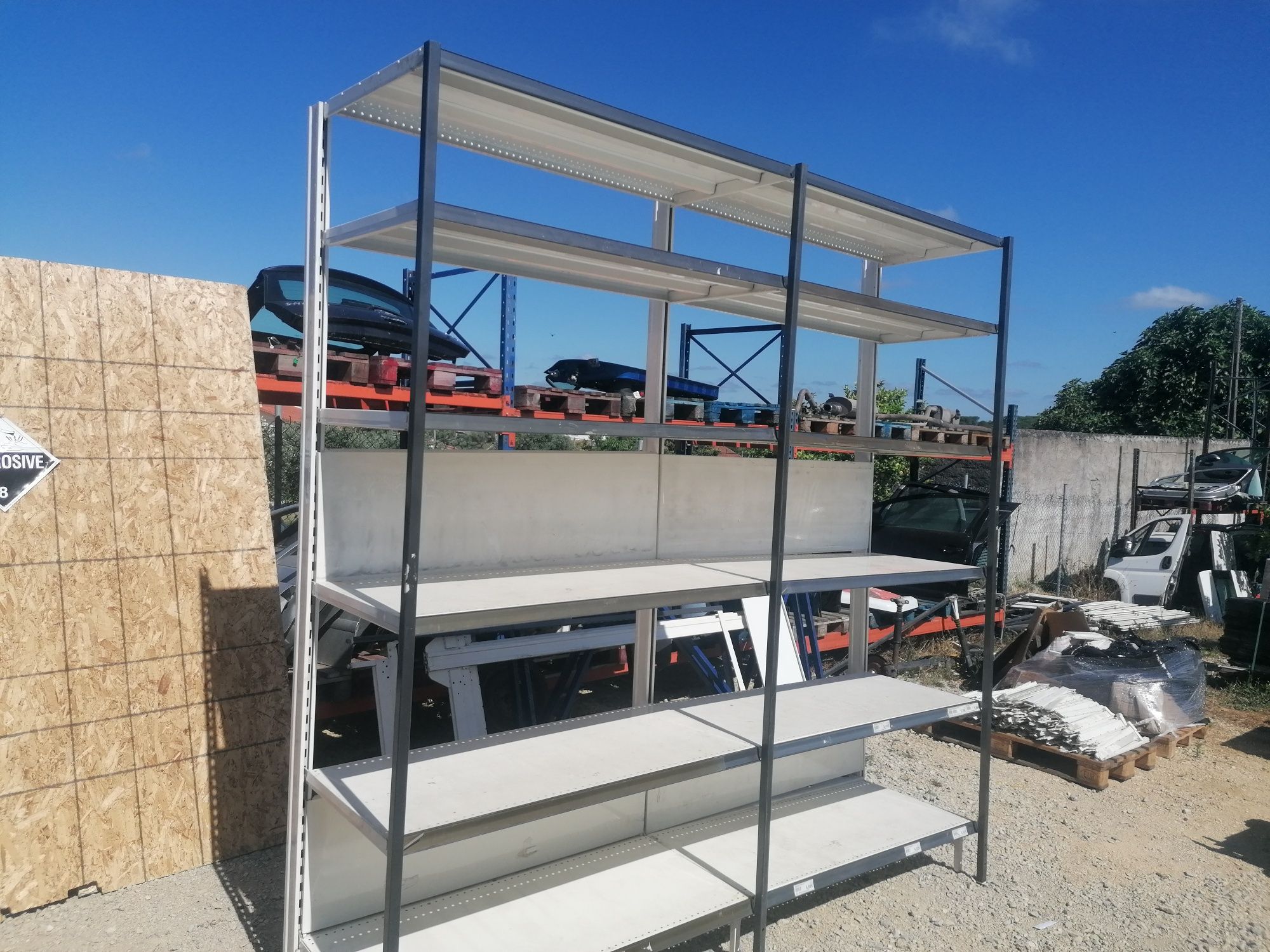 Estantes, armazém, garagem, arrumos