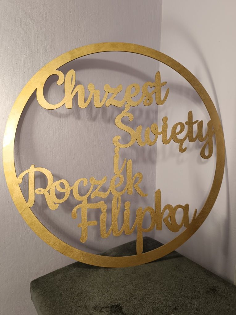 Baner napis na roczek i chrzest Filipka